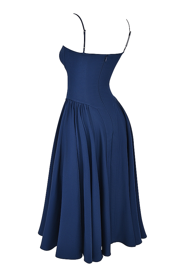 Samaria-French Navy Corset Sundress