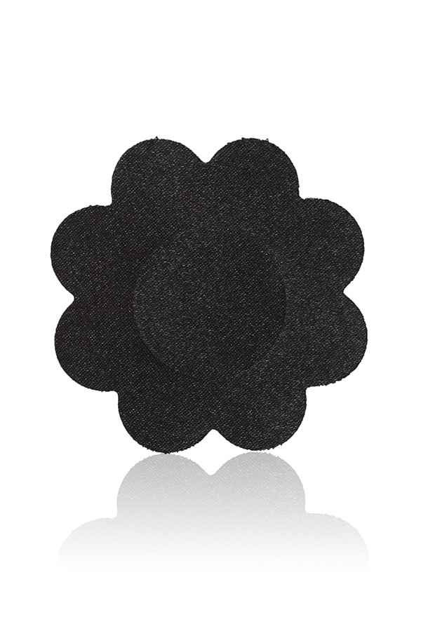 Set of 4 Black Flower Shape Nipple Covers