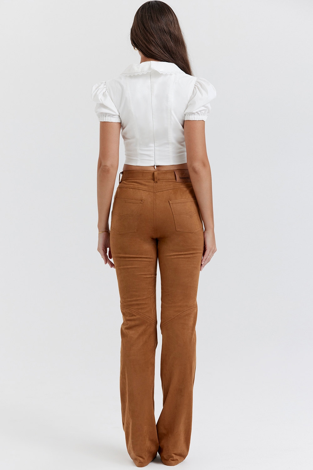 Apollo-Tan Vegan Suede Trousers