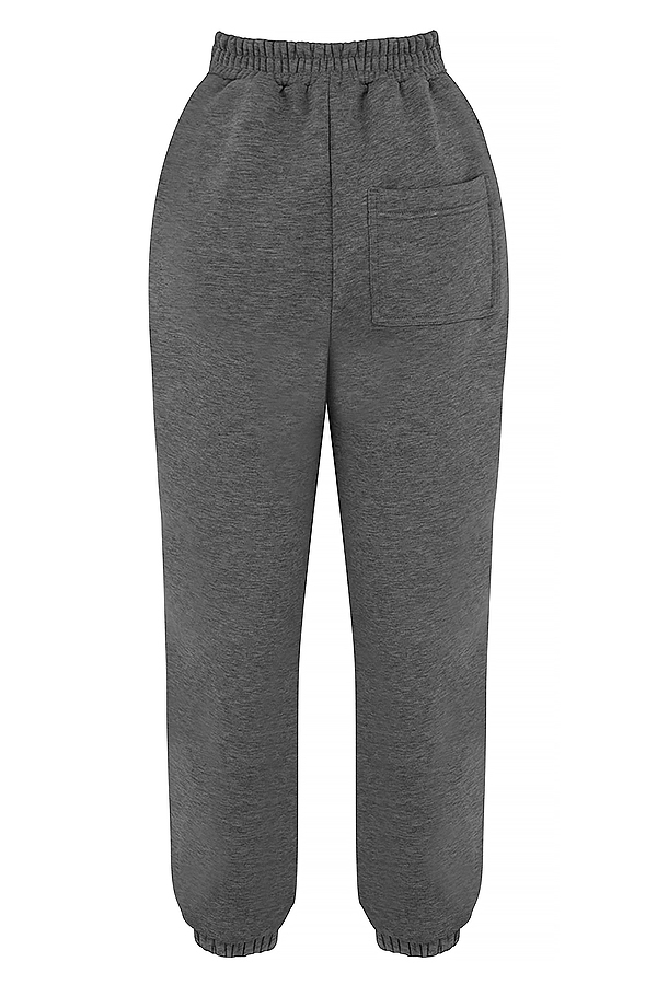 Sky-Dark Grey Fleece Back Jogging Trousers