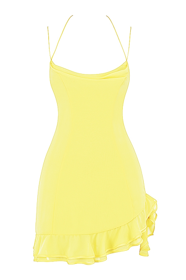Rossella-Buttercup Ruffle Mini Dress