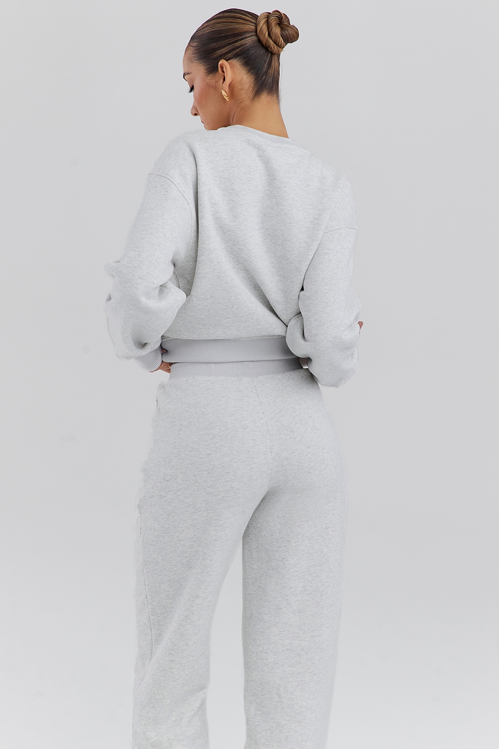 Haze-Light Grey Marl Crew Neck Sweatshirt