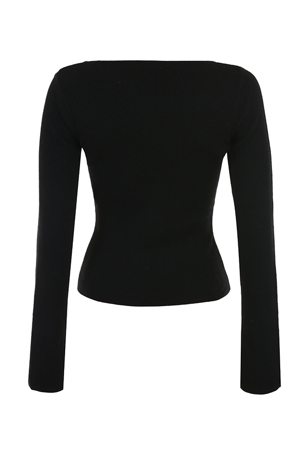 Candice-Black Lace Trim Top - SALE