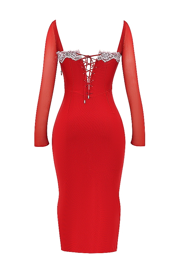 Seraphina-Scarlet Corset Dress