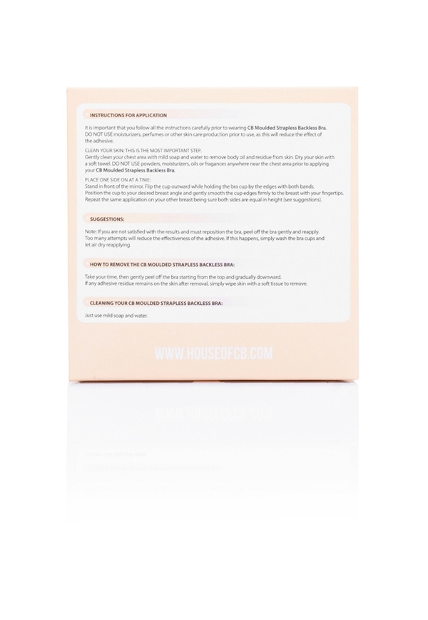 Strapless Backless Moulded Sticky Bra - Black