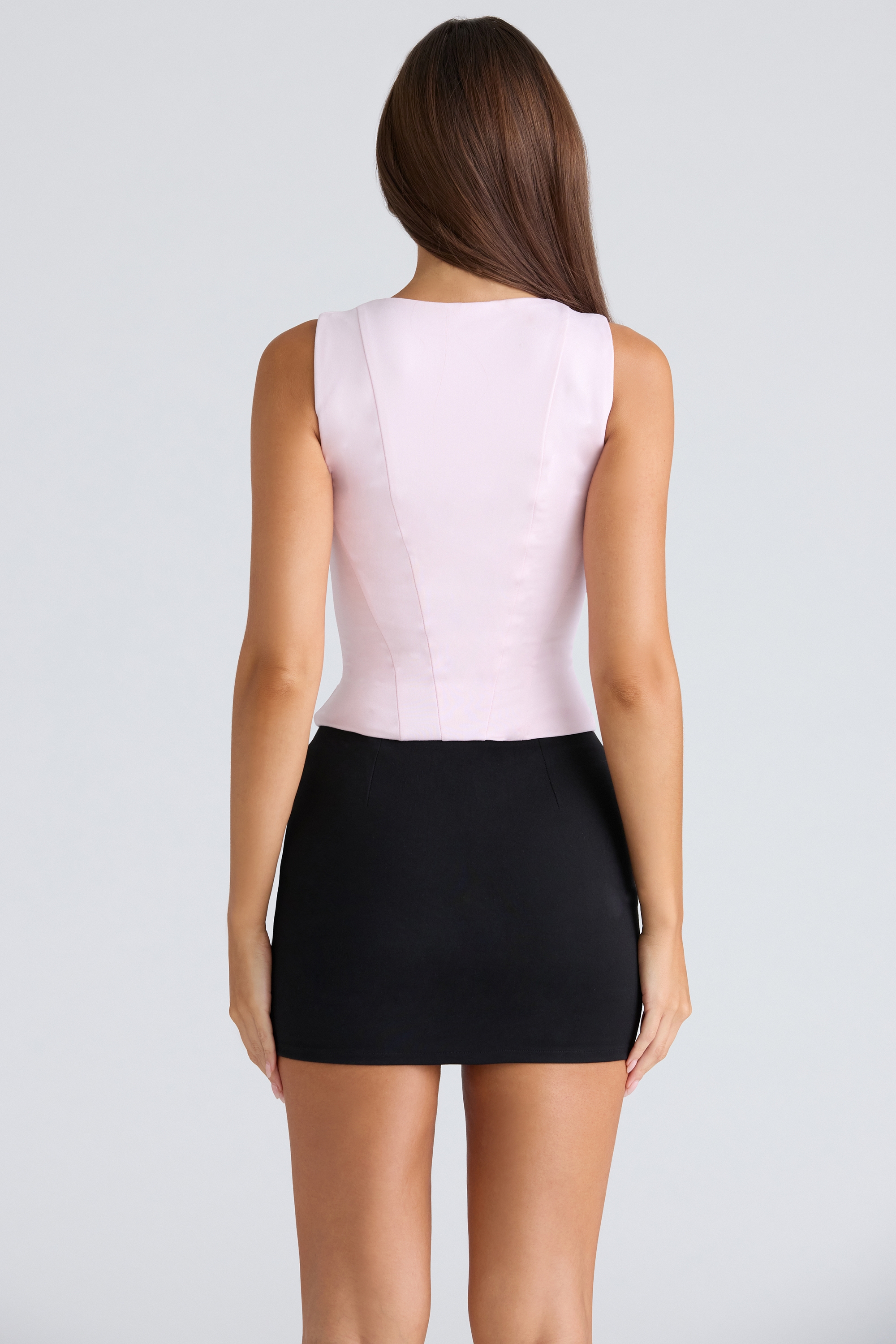 The Balconette-Pink Fitted Corset Top