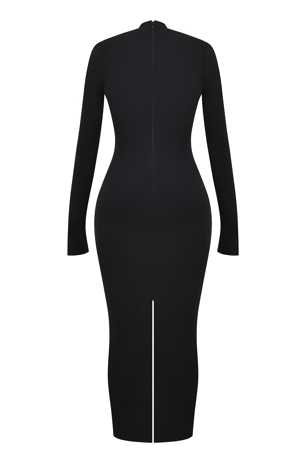 Marie-Louise-Black Turtleneck Maxi Dress