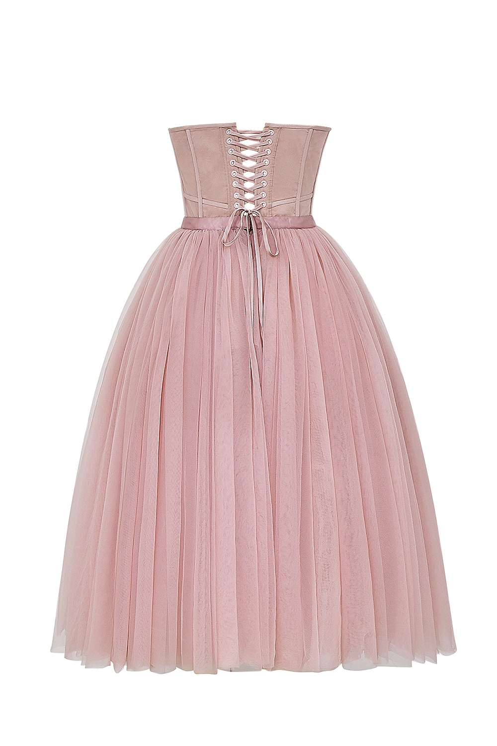 Darling-French Rose Tulle Midi Dress - SALE