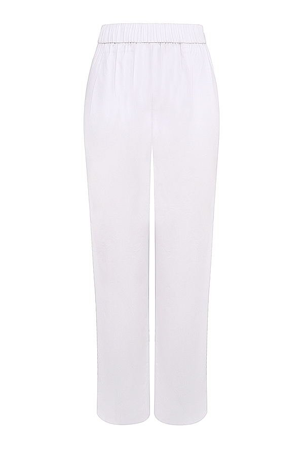 Reno-White Relaxed Fit Trousers