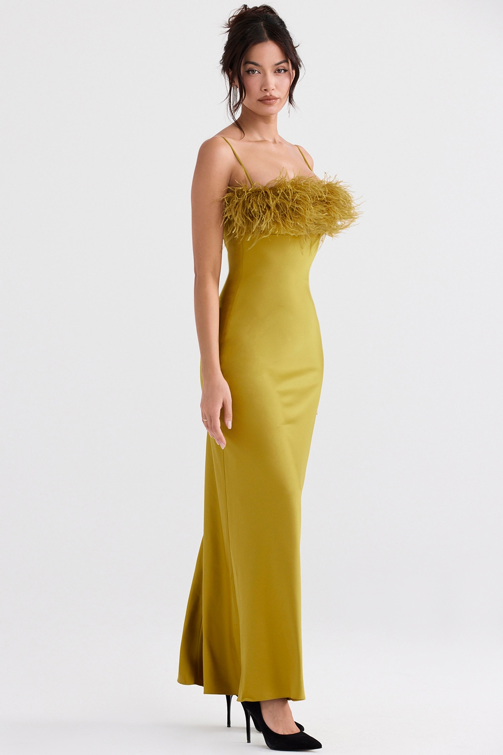 Renee-Chartreuse Maxi Dress