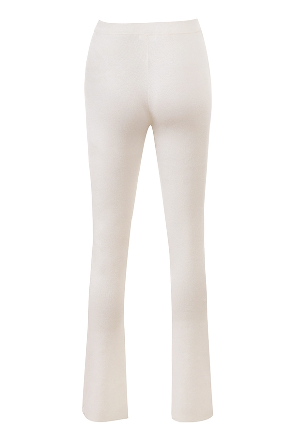 Wren-Ivory Cashmere Slim Cigarette Pants