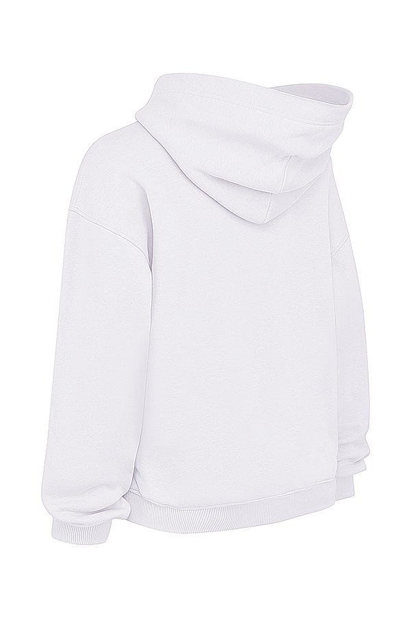 Mirage-White Zip Through Hoodie