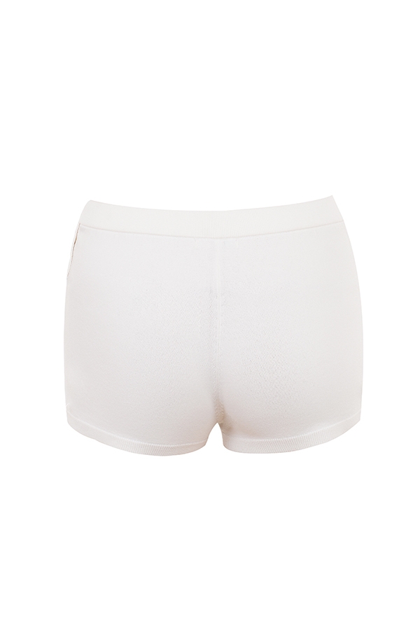 Kai-White Summer Knit Hot Pants - SALE