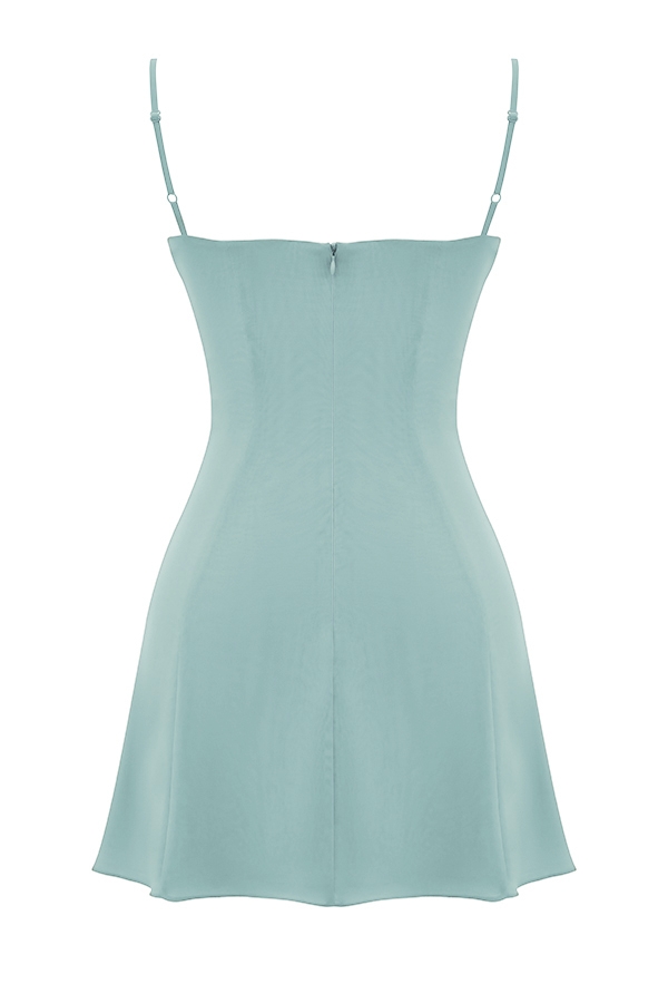 Christiana-Light Jade Mini Dress