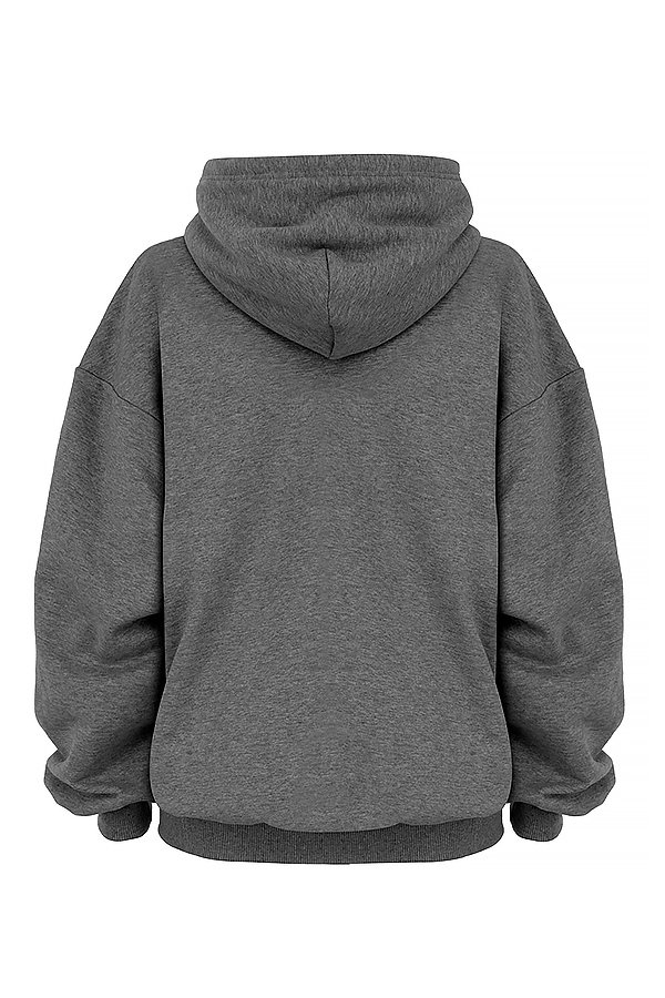 Halo-Dark Grey Oversized Hoodie