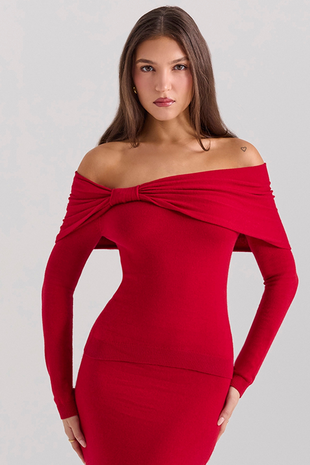 Amaryllis-Holly Red Cashmere Blend Sweater