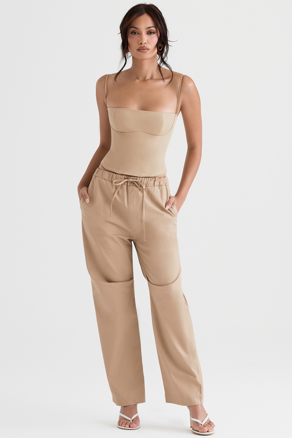Audette-Camel Structured Corset