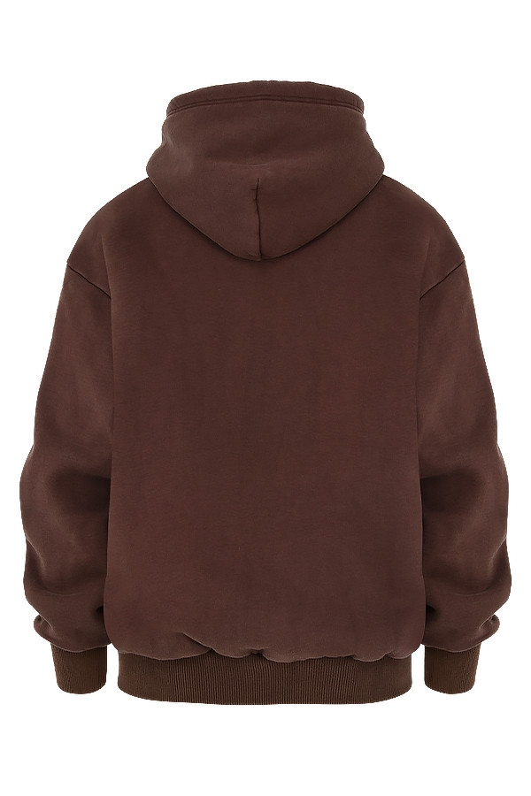 Storm-Chocolate Zip Through Hoodie