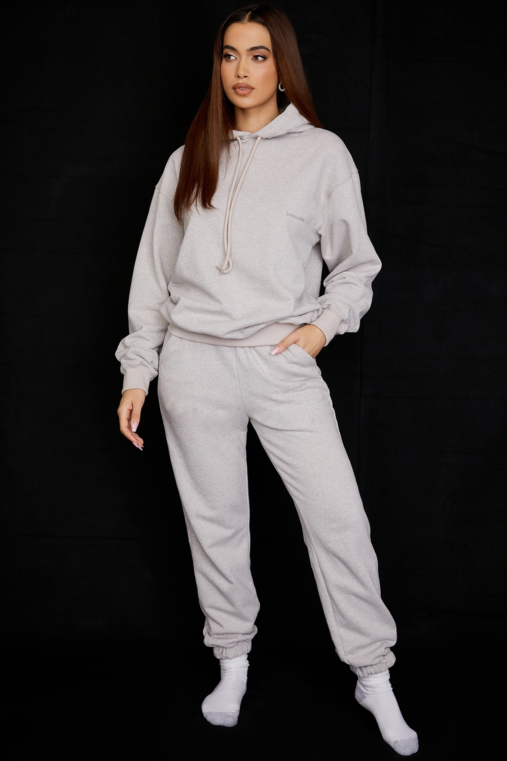 Halo-Light Grey Oversized Hoodie