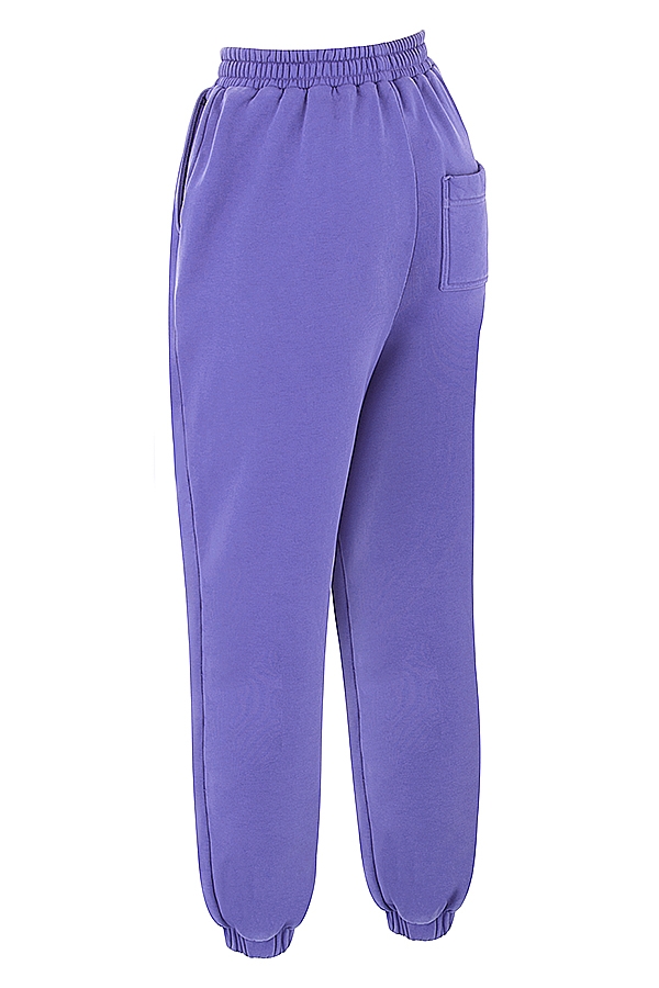Sky-Purple Fleece Back Jogging Trousers