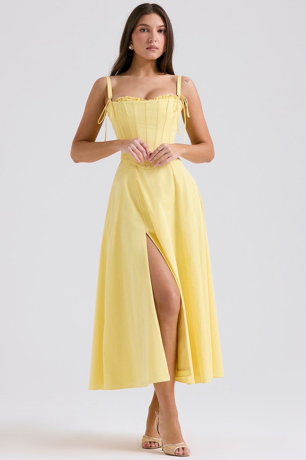 Clarabelle-Sunshine Cotton Midi Sundress