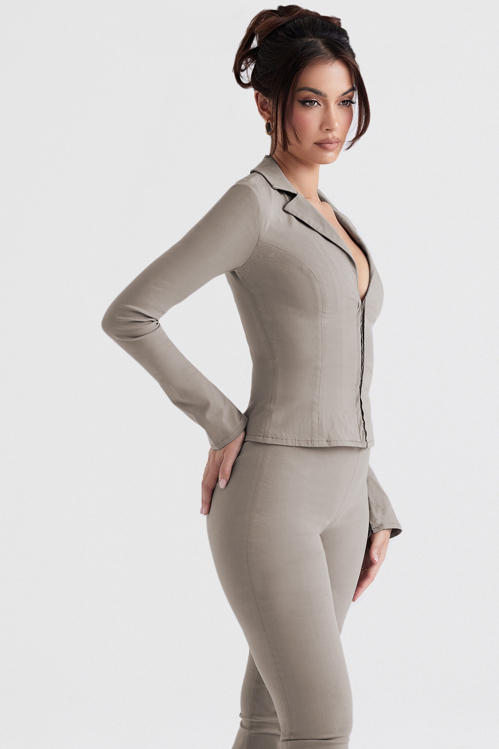 Zakira-Smoke Fitted Shirt