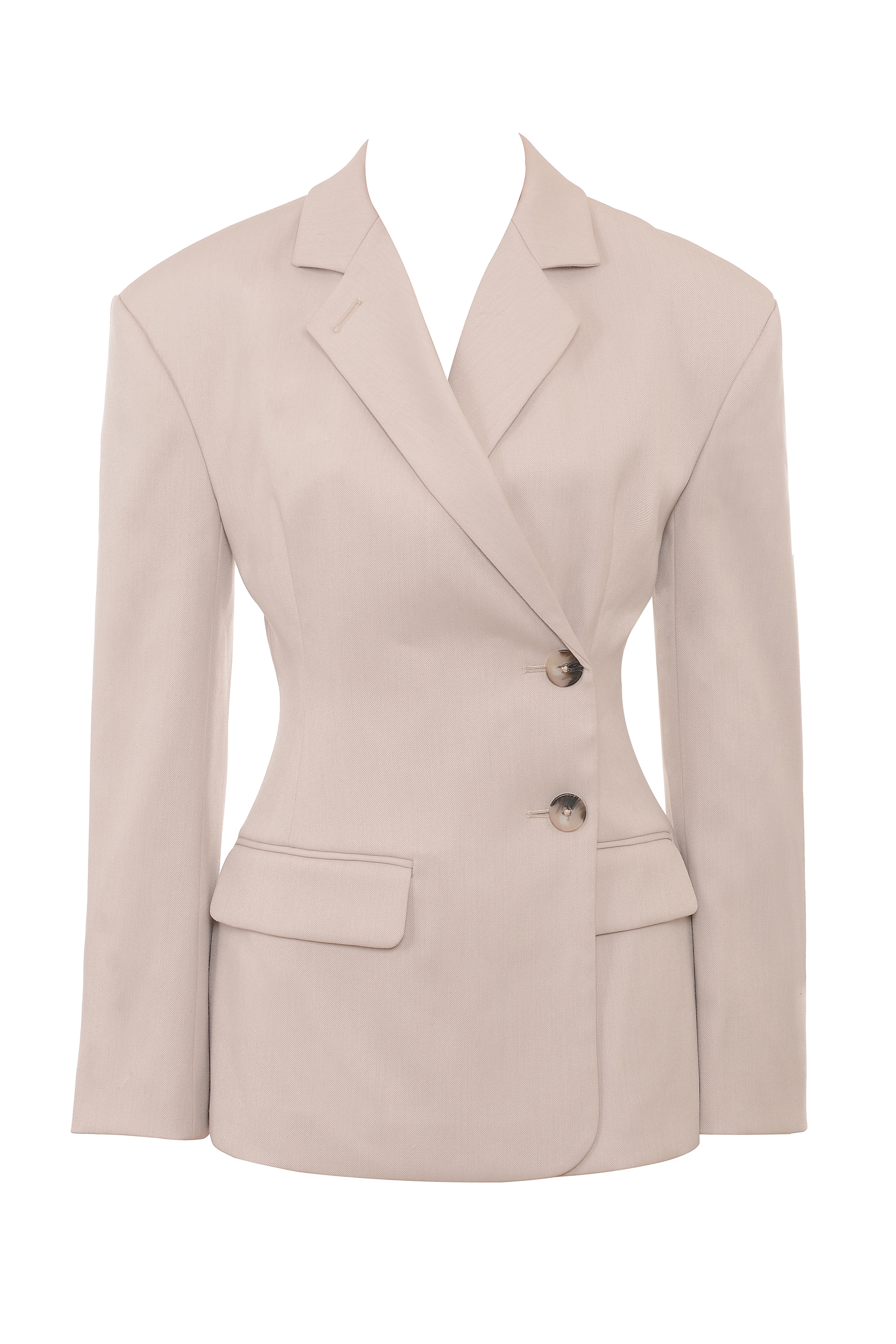 Hudson-Beige Hourglass Blazer