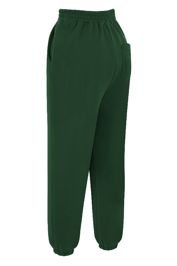 Sky-Green Fleece Back Jogging Trousers