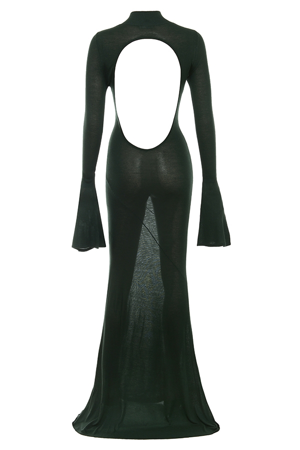 Sancha-Forest Green Knit Maxi Dress