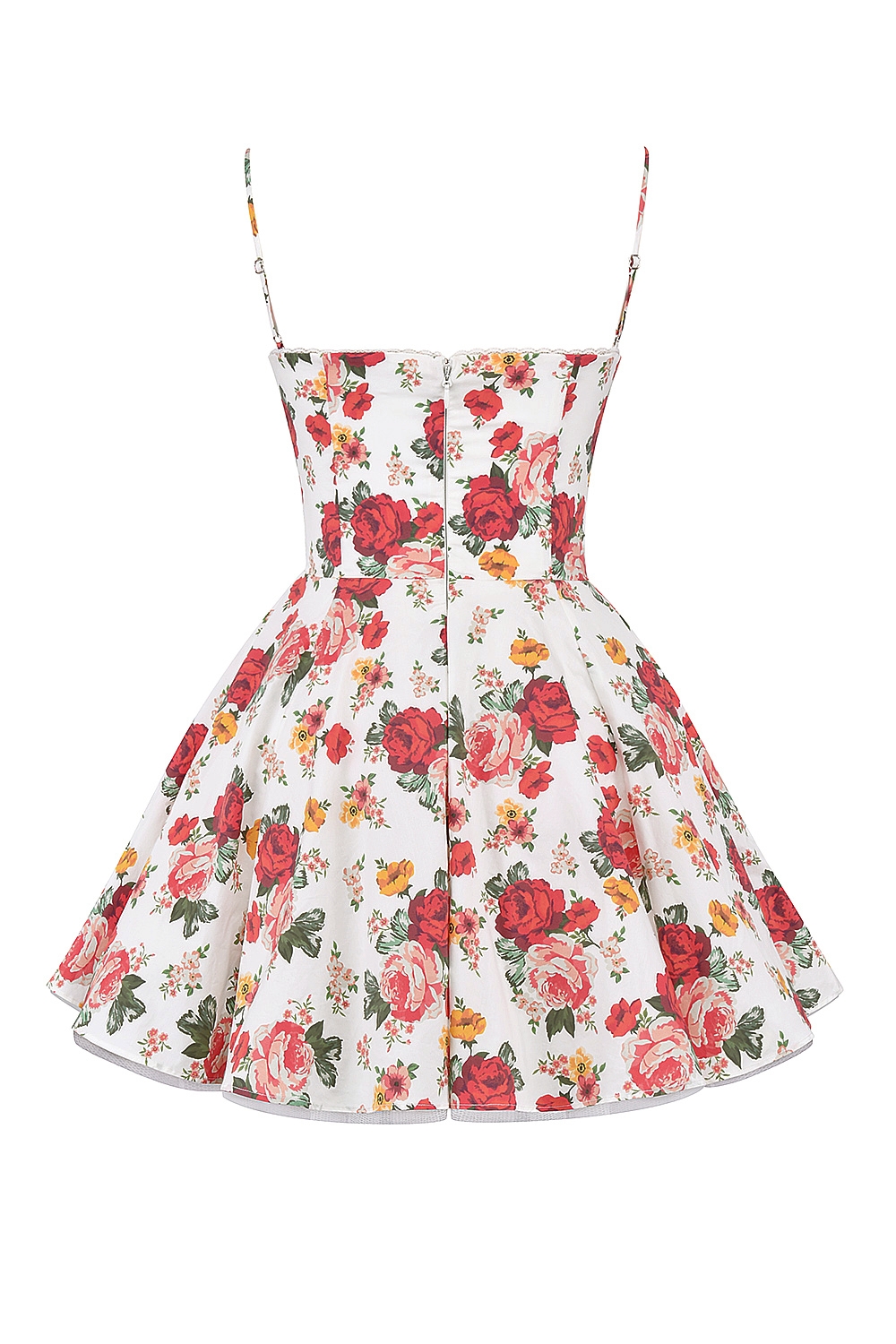 Minimoiselle-Italian Rose Print Tulle Mini Dress