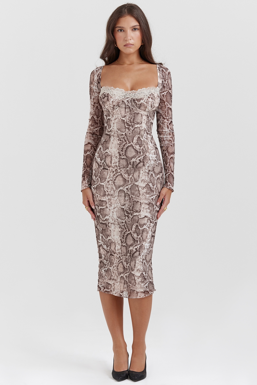 Seraphina-Snake Print Corset Dress