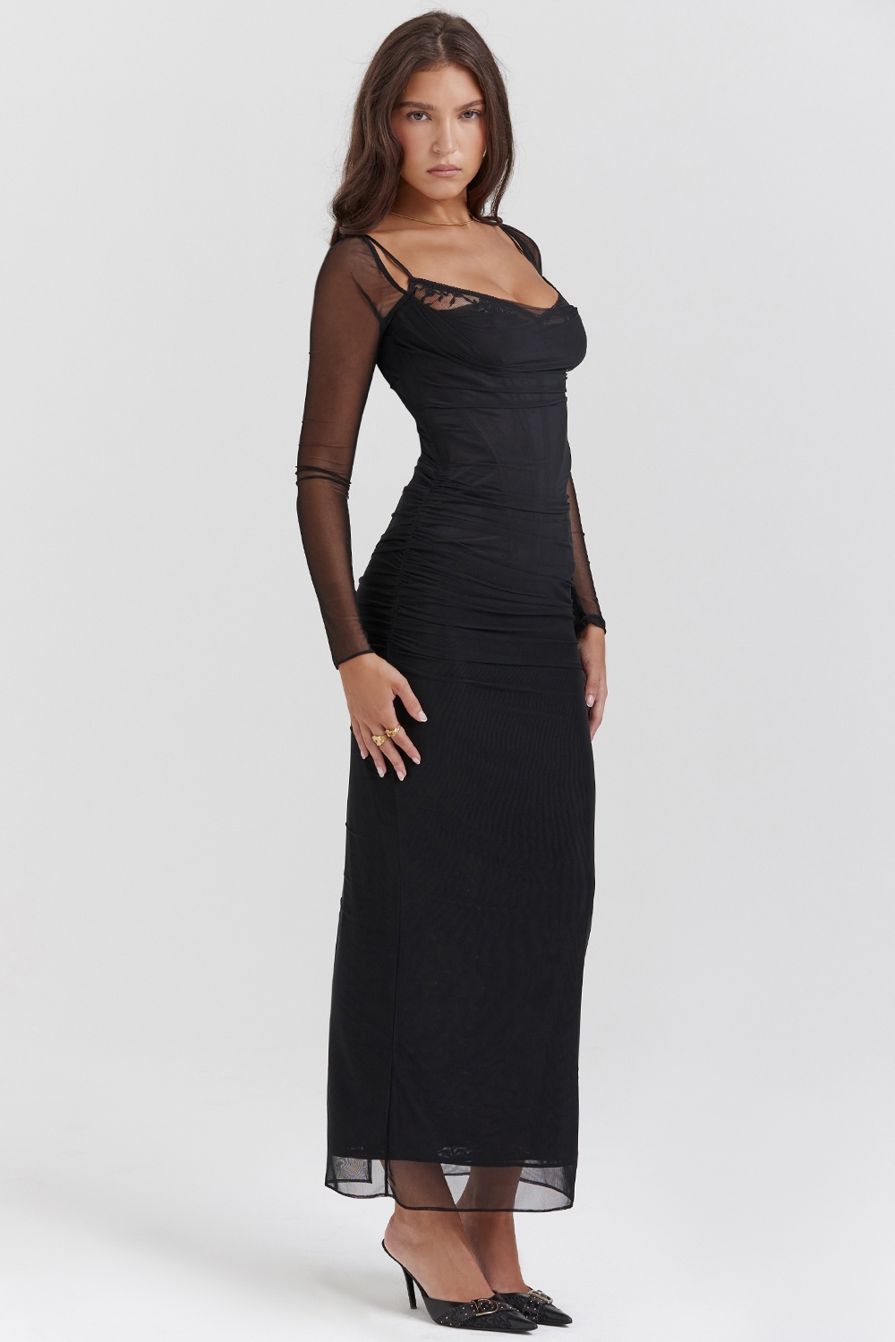 Katarina-Black Maxi Dress