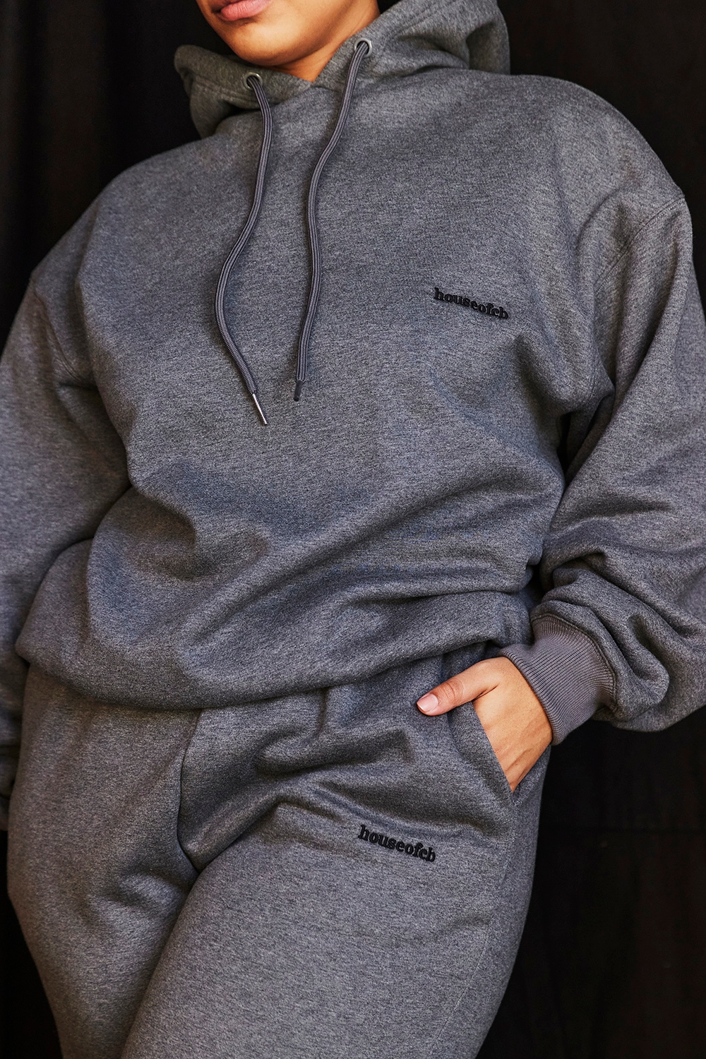 Halo-Dark Grey Oversized Hoodie