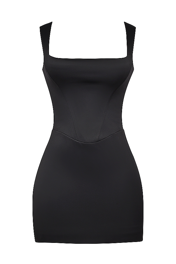 Enya-Black Corset Mini Dress