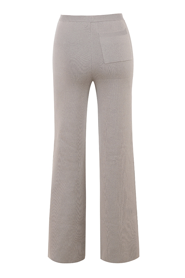 Hunter-Grey Cashmere Straight Leg Trousers
