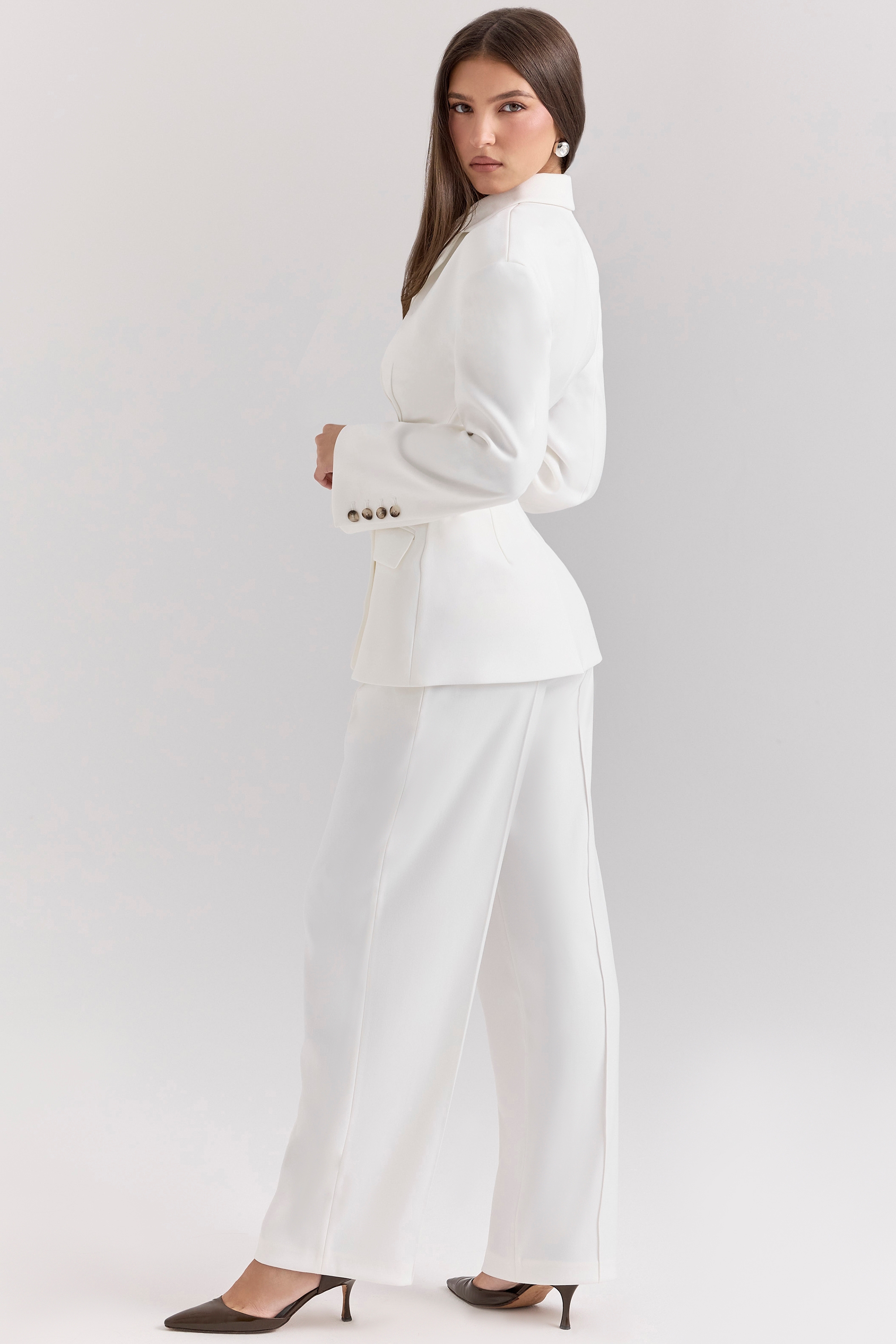 Hayden-White Wide Leg High Waist Tailored Trousers