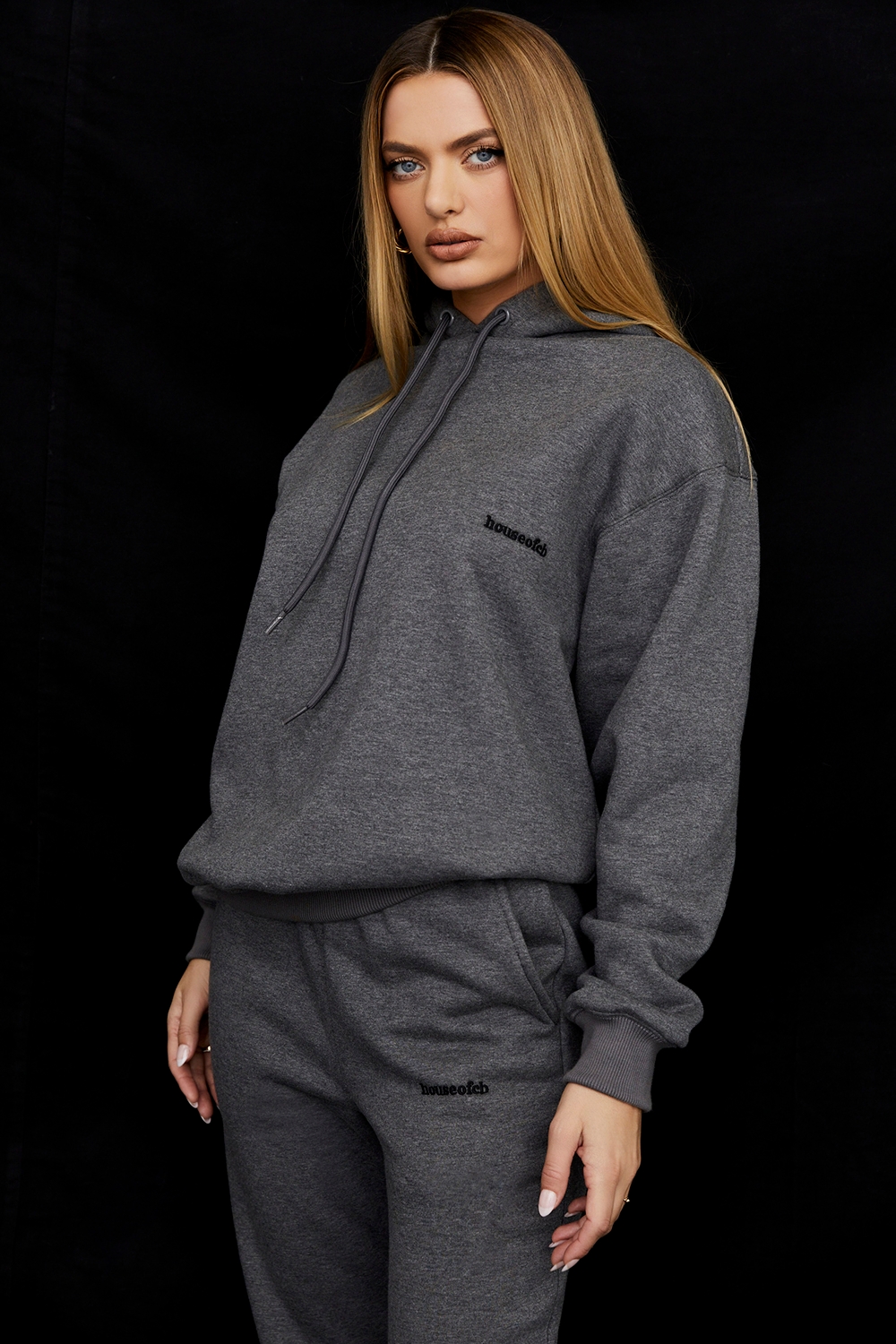 Halo-Dark Grey Oversized Hoodie