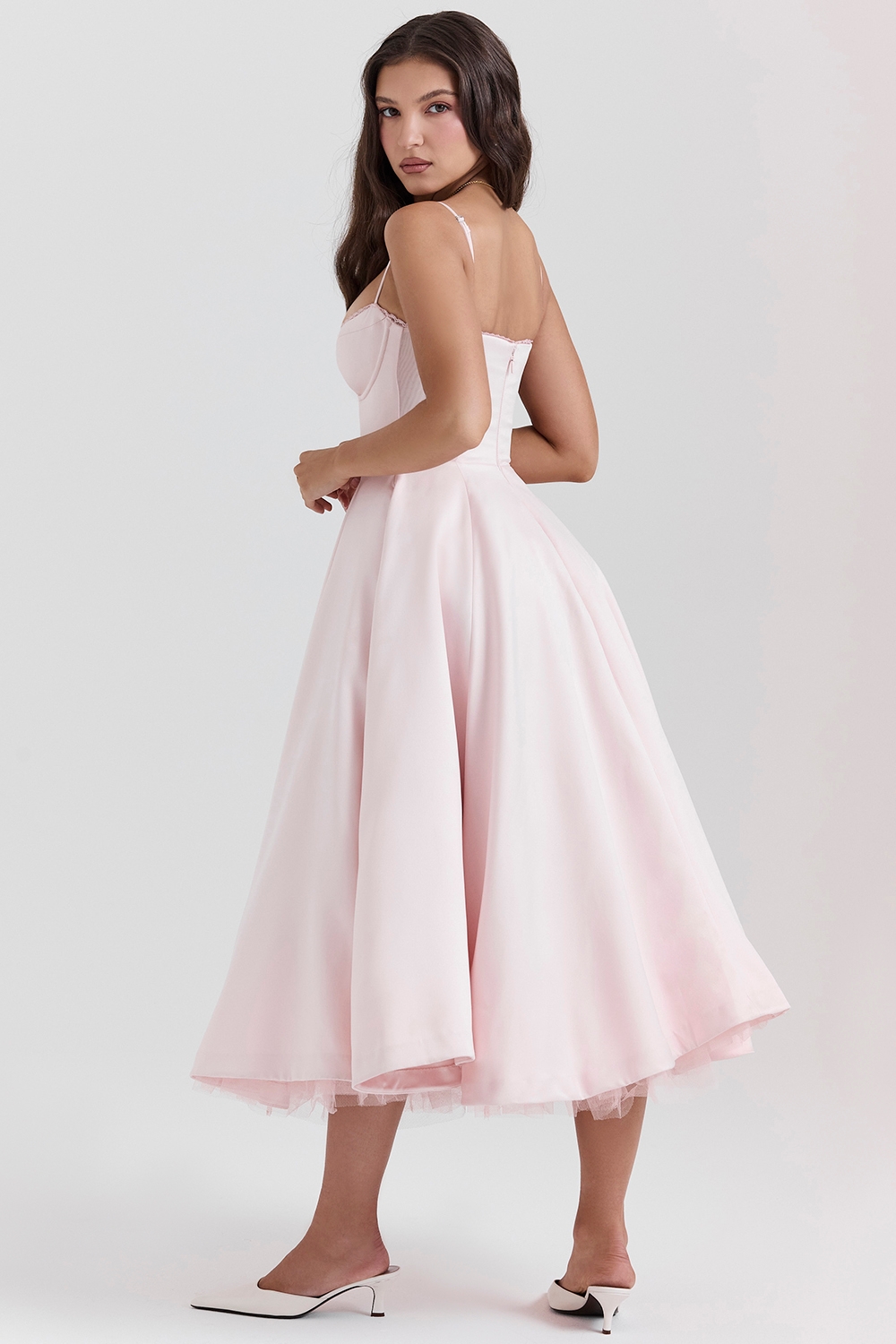 Mademoiselle-Ballerina Pink Midi Dress