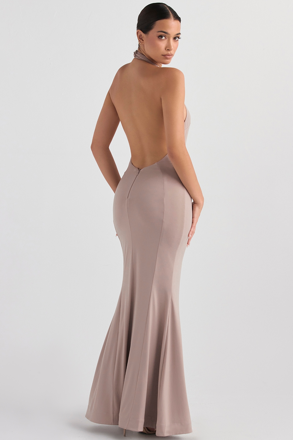 Juliette-Mushroom Halter Gown