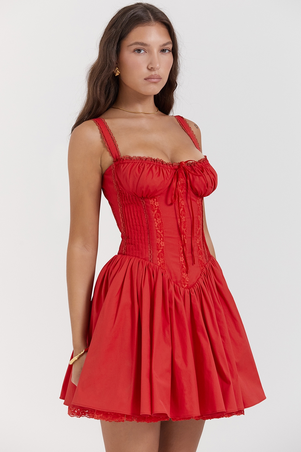 Pietra-Cherry Corset Mini Dress