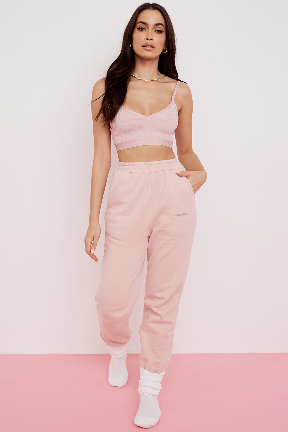 Evie-Blush Bandage Bralette