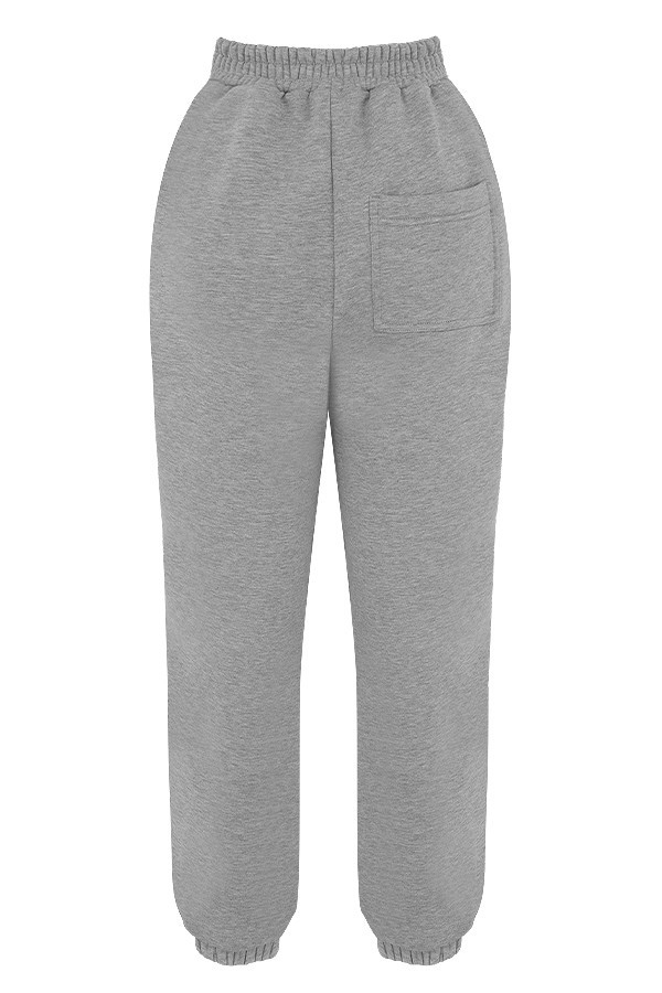 Sky-Grey Fleece Back Jogging Trousers