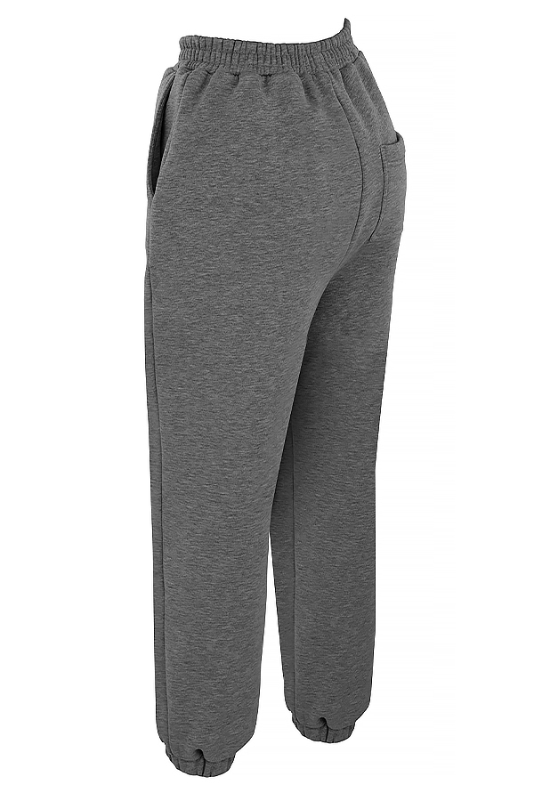 Sky-Dark Grey Fleece Back Jogging Trousers