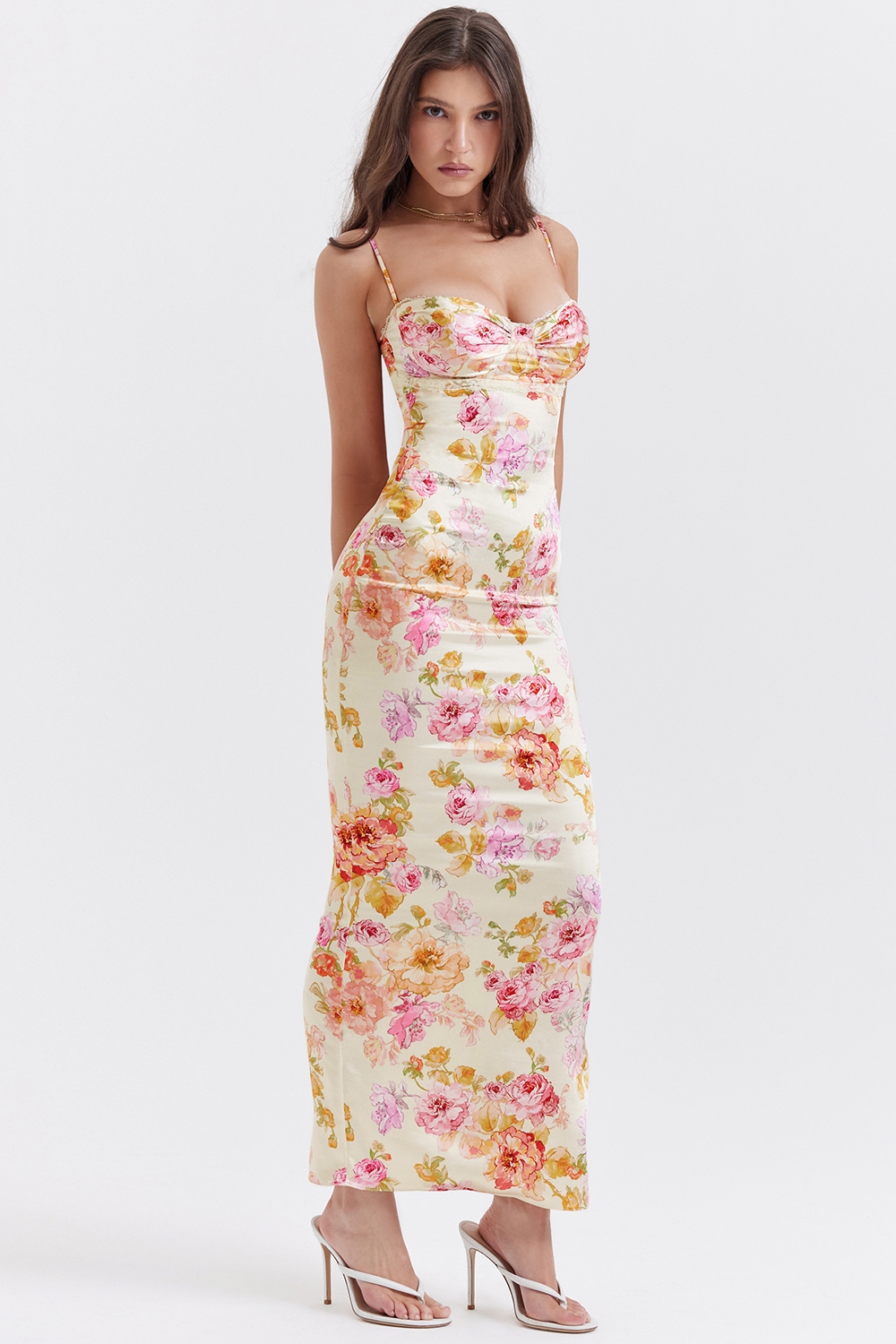 Josefina-Ivory Floral Maxi Dress