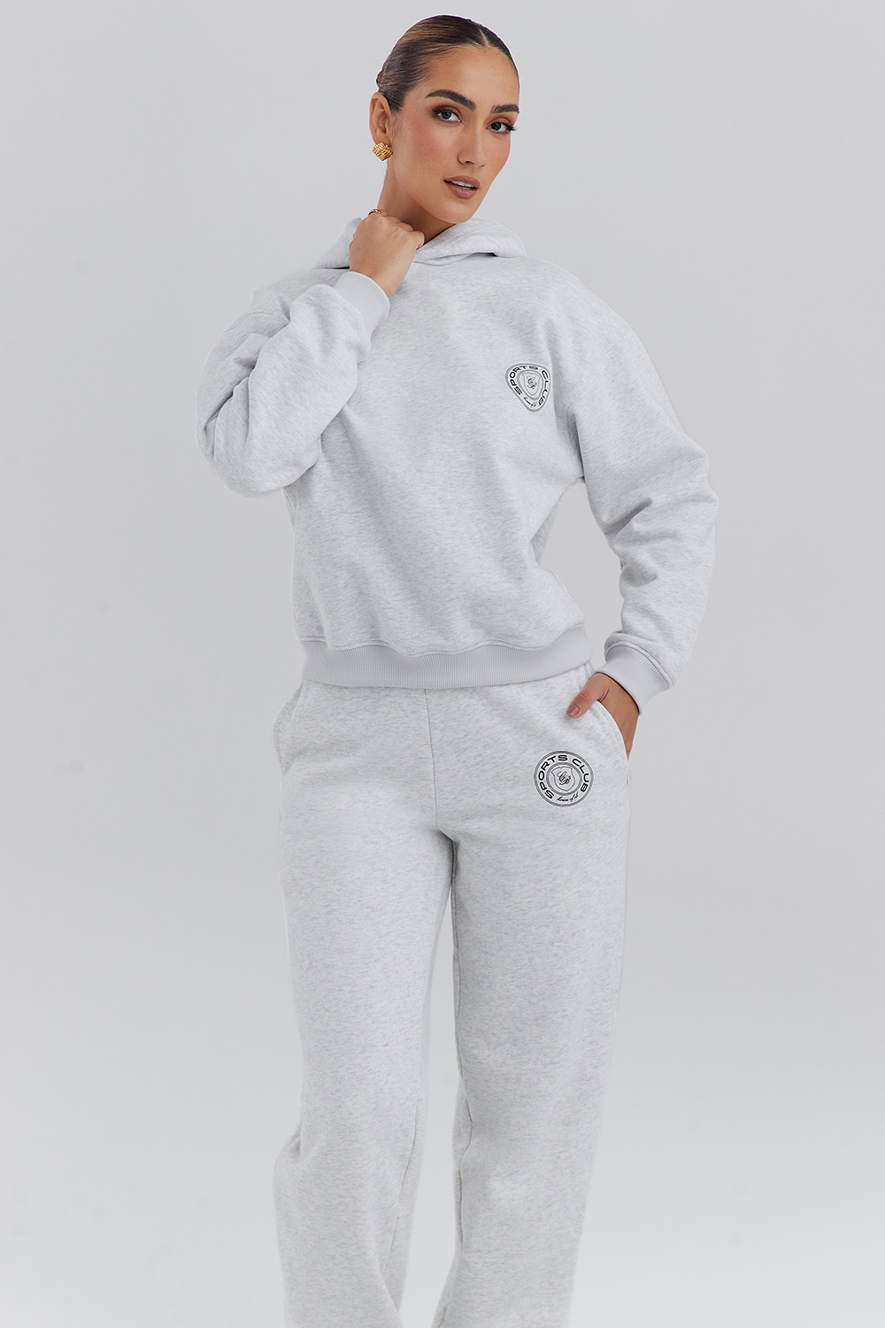 Muse-Light Grey Marl Hoodie