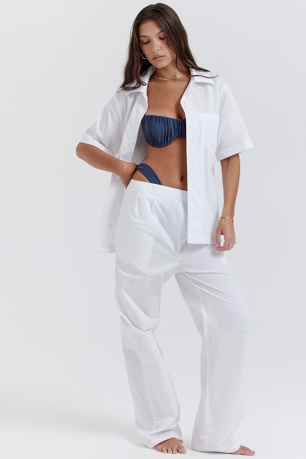 Maiko-White Oversized Shirt