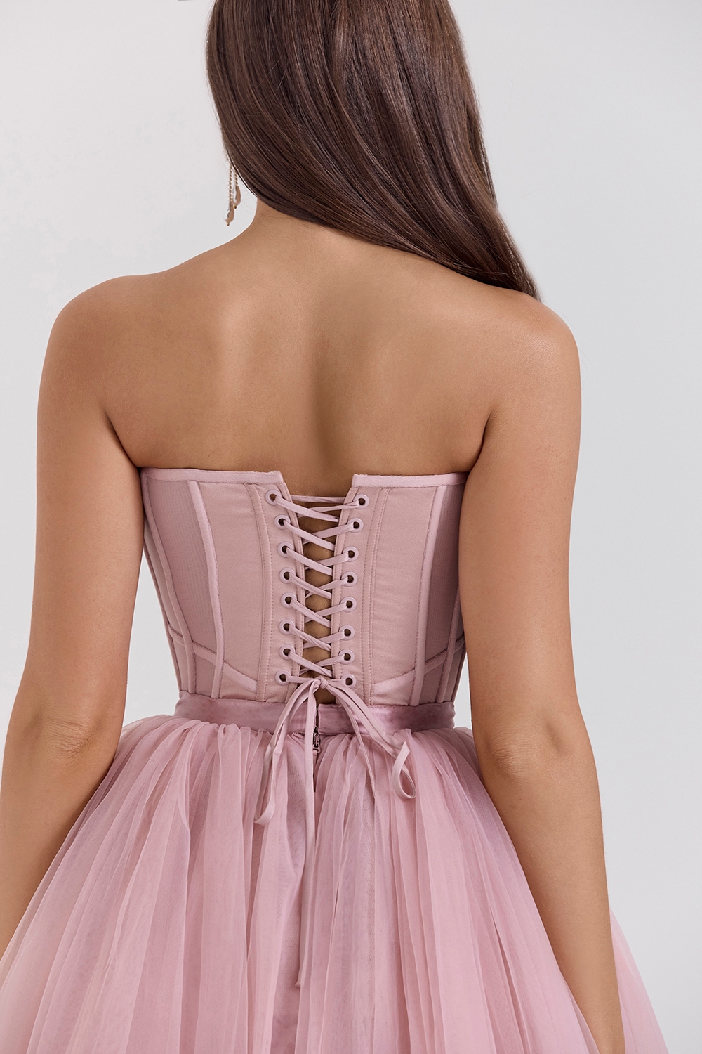 Darling-French Rose Tulle Midi Dress - SALE