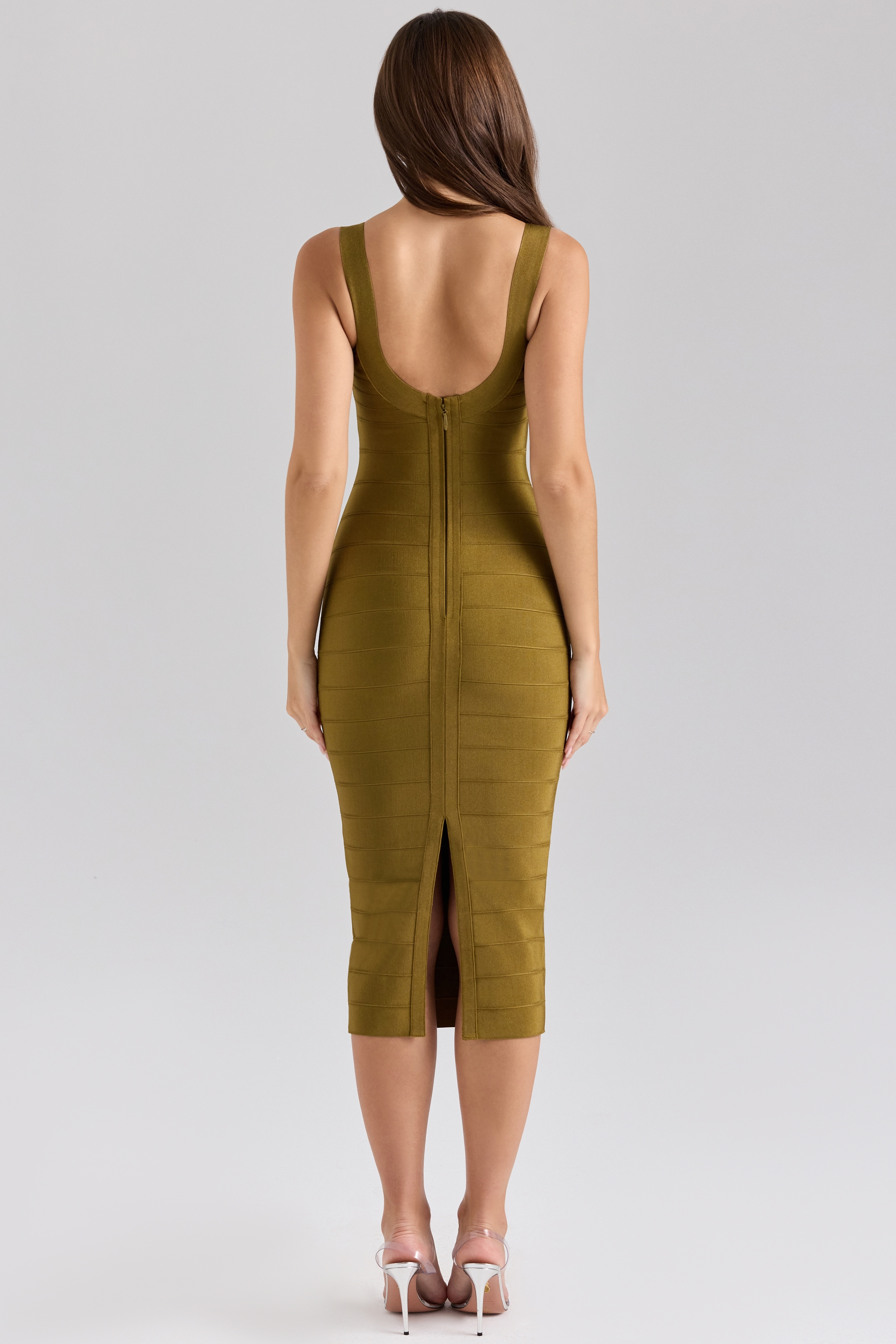 The OG-Olive Midi Bandage Dress