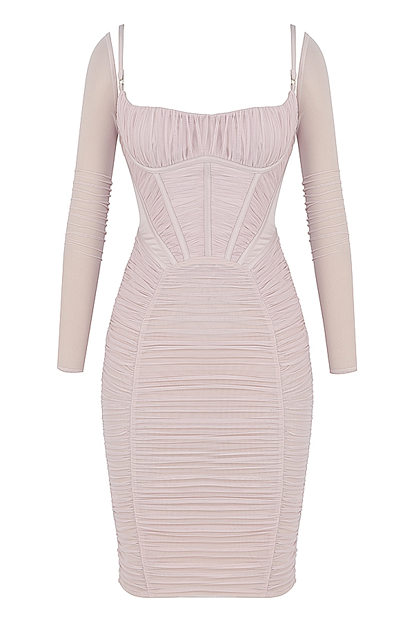 Freyja-Crystal Gathered Corset Dress