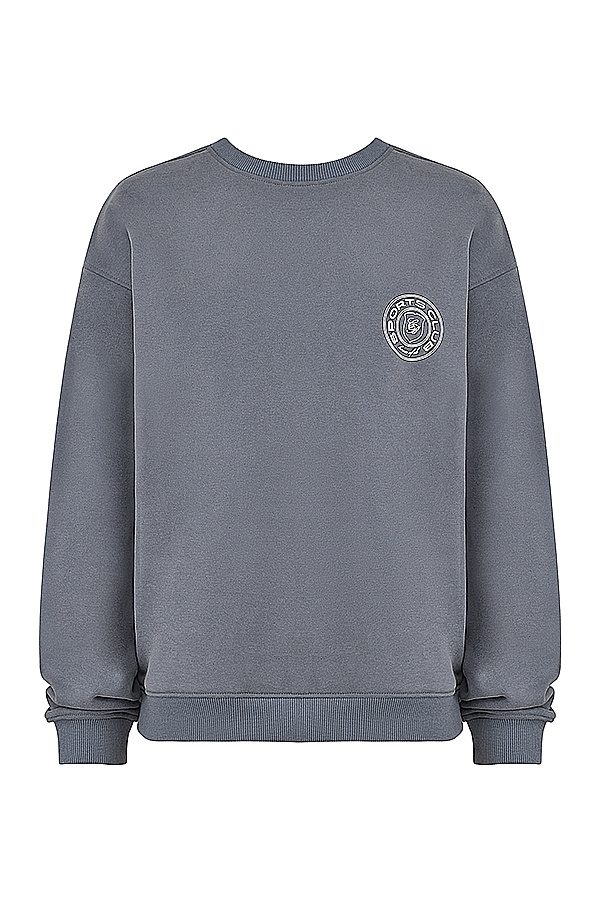 Haze-Slate Crew Neck Sweatshirt